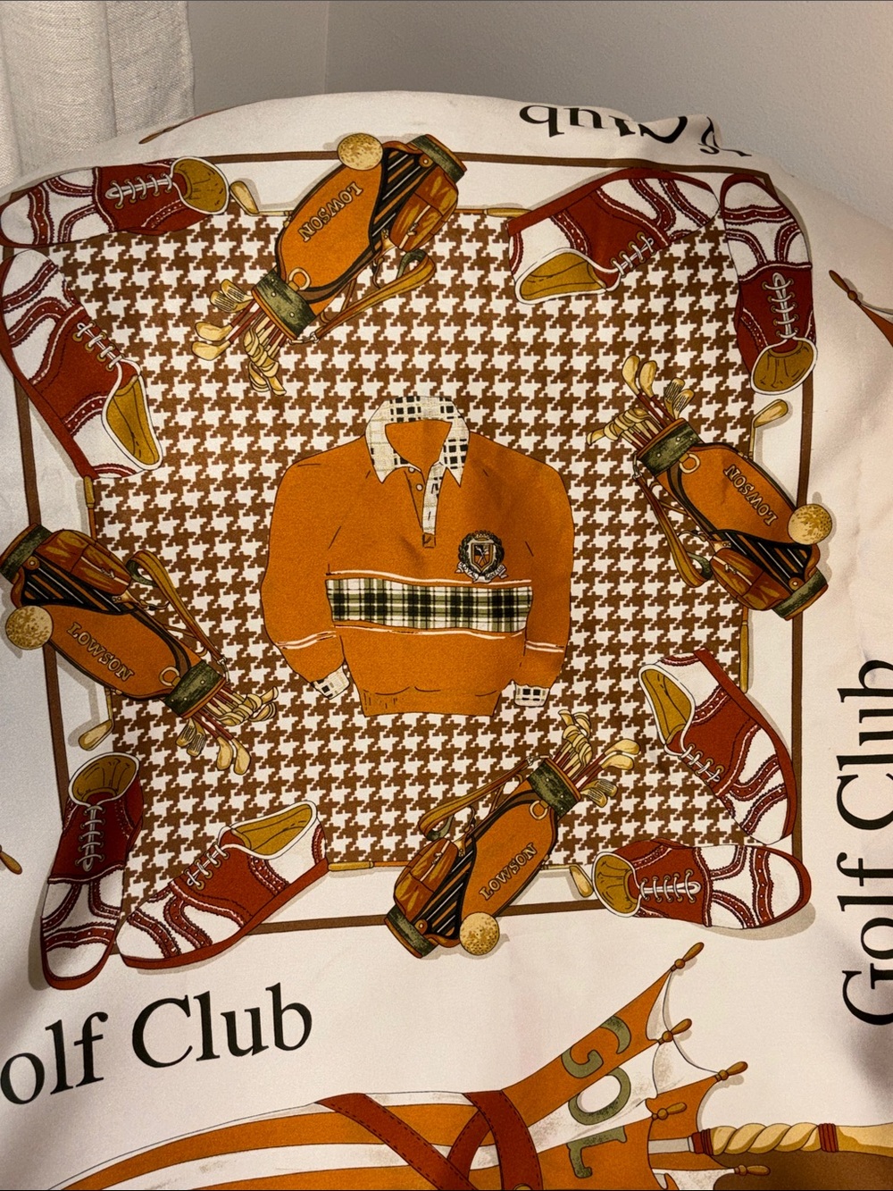 Vintage Lowson Golf Club large ladies scarf